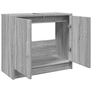 Mobile Lavabo-Armadietto da bagno Grigio Sonoma 63x29x55 cm in Legno Multistrato 867609