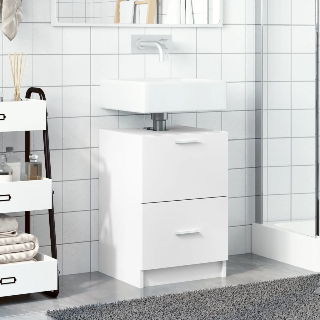 Mobile Lavabo Bianco 80x33x60 cm in Truciolare 848101
