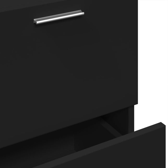vidaXL Mobile Lavabo Nero 80x33x60 cm in Legno Multistrato
