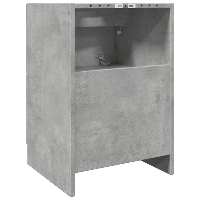 Mobile Lavabo-Armadietto da bagno Grigio Cemento 80x33x60 cm in Legno Multistrato 851351