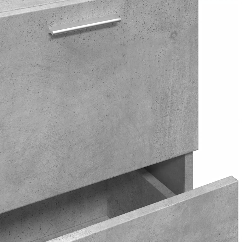 Mobile Lavabo Grigio Cemento 80x33x60 cm in Legno Multistrato