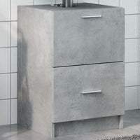Mobile Lavabo Grigio Cemento 80x33x60 cm in Legno Multistrato 848104