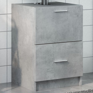 Mobile Lavabo Grigio Cemento 80x33x60 cm in Legno Multistrato 848104