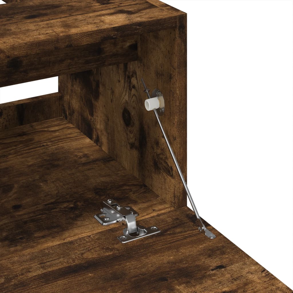 Mobile Lavabo Rovere Fumo 80x33x60 cm in Legno Multistrato