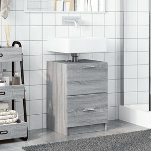 Mobile Lavabo-Armadietto da bagno Grigio Sonoma 40x37x59 cm in Truciolare