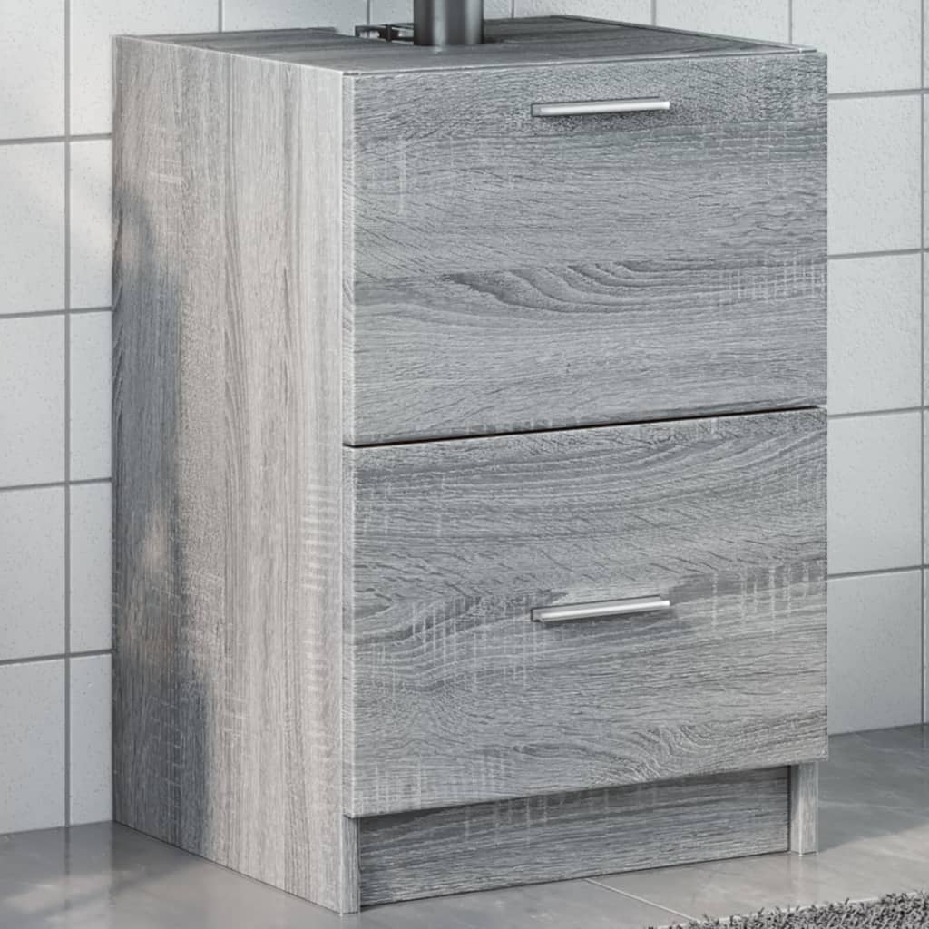 Mobile Lavabo Grigio Sonoma 40x37x59 cm in Truciolare 848106