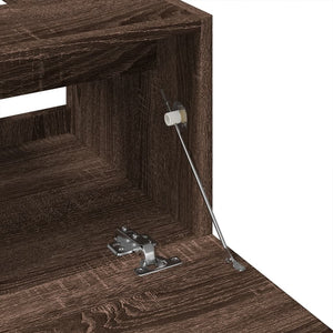 Mobile Lavabo-Armadietto da bagno Rovere Marrone 40x37x59 cm in Truciolare