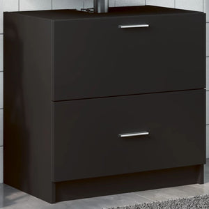 vidaXL Mobile Lavabo Nero 59x37x59 cm in Truciolare
