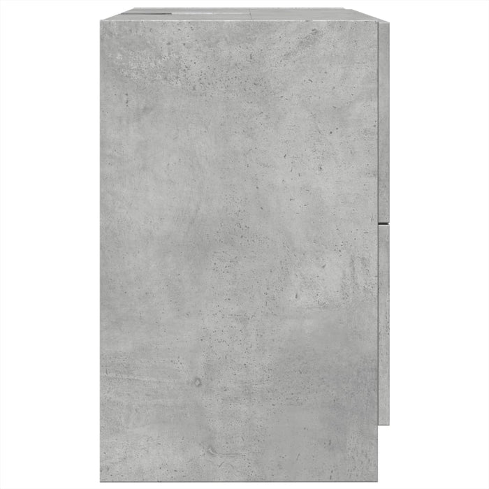 Mobile Lavabo-Armadietto da bagno Grigio Cemento 59x37x59 cm in Truciolare