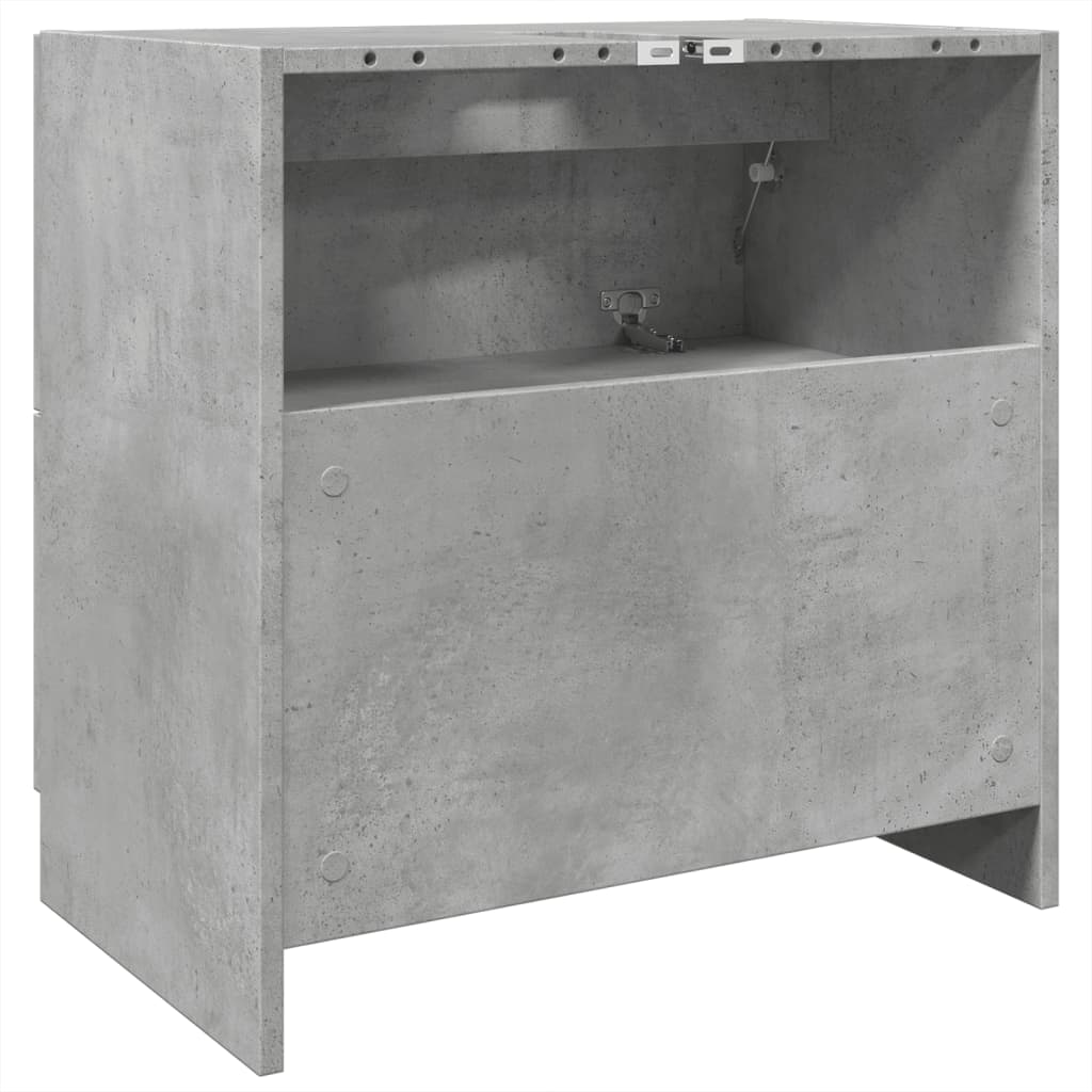 Mobile Lavabo-Armadietto da bagno Grigio Cemento 59x37x59 cm in Truciolare