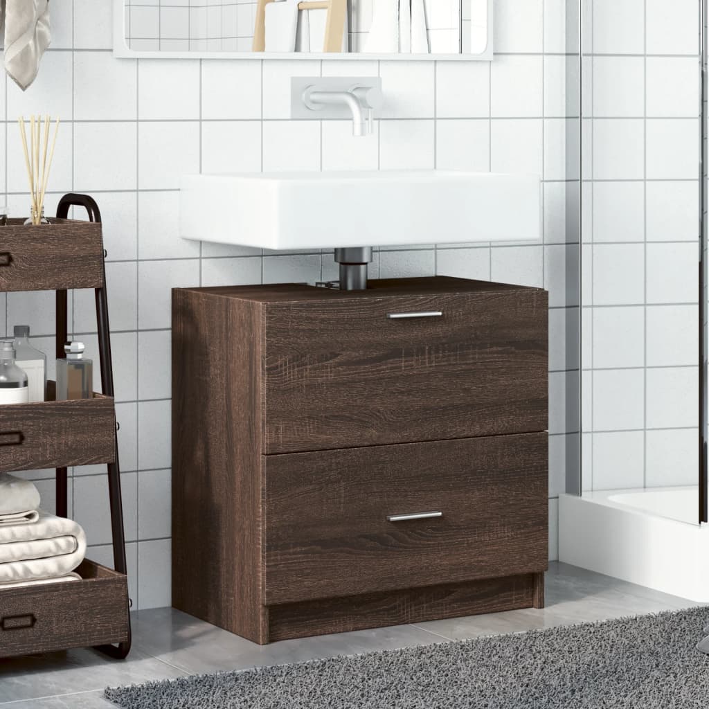 Mobile Lavabo Rovere Marrone 59x37x59 cm in Truciolare 848114