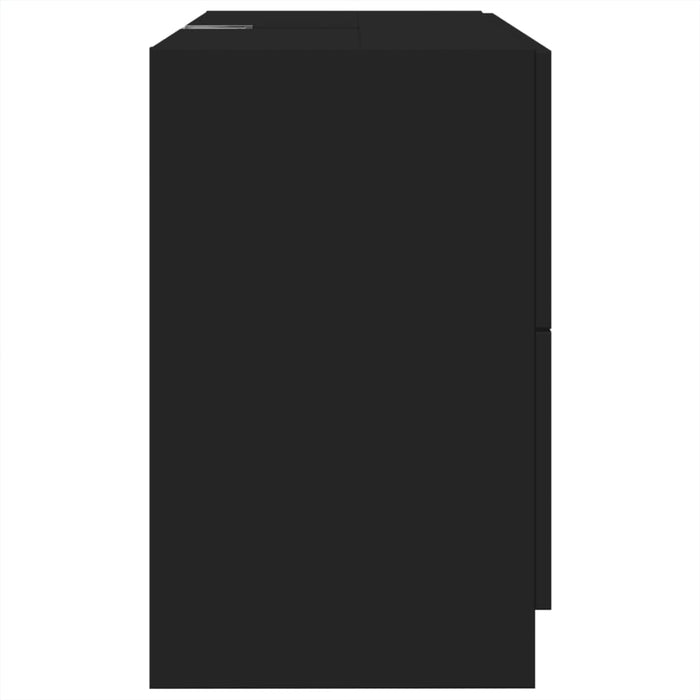vidaXL Mobile Lavabo Nero 78x37x59 cm in Truciolare