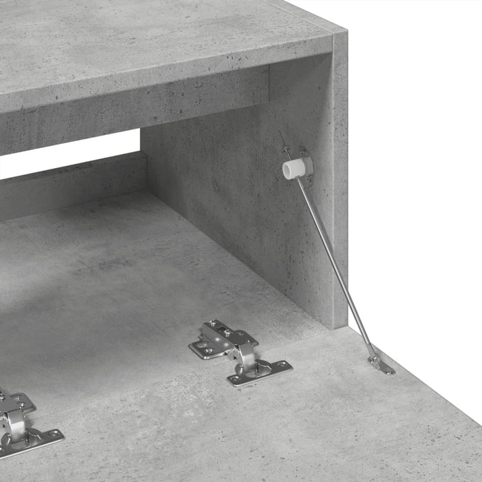 Mobile Lavabo-Armadietto da bagno Grigio Cemento 78x37x59 cm in Truciolare