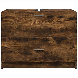 Mobile Lavabo Rovere Fumo 78x37x59 cm in Truciolare 848119