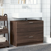Mobile Lavabo Rovere Fumo 78x37x59 cm in Truciolare 848121