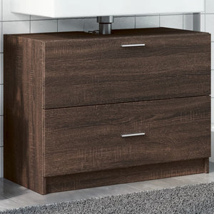 vidaXL Mobile Lavabo Rovere Fumo 78x37x59 cm in Truciolare