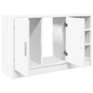 Mobile Lavabo-Armadietto da bagno Bianco 90x29x55 cm in Truciolato