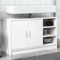 vidaXL Mobile Lavabo Bianco 90x29x55 cm in Truciolato