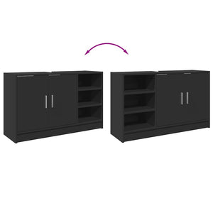 vidaXL Mobile Lavabo Nero 90x29x55 cm in Truciolato