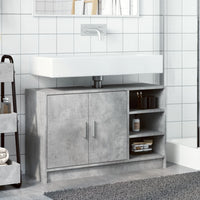 Mobile Lavabo Grigio Cemento 90x29x55 cm in Truciolare 848125