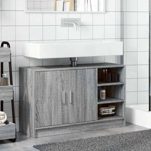 Mobile Lavabo Grigio Sonoma 90x29x55 cm in Truciolare