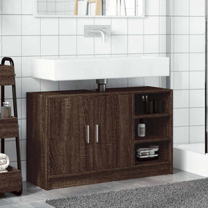 Mobile Lavabo Rovere Marrone 90x29x55 cm in Truciolare 848128