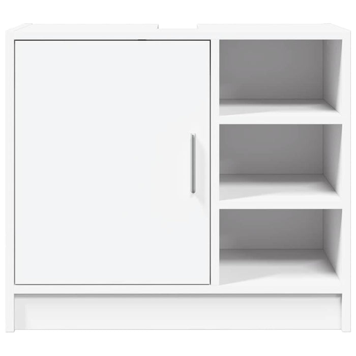 Mobile Lavabo-Armadietto da bagno Bianco 63x29x55 cm in Truciolato 294146