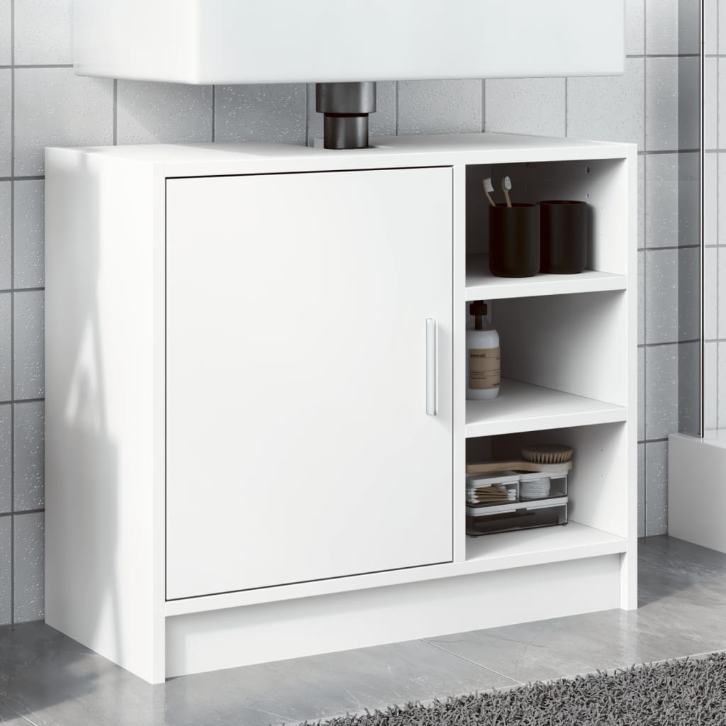 vidaXL Mobile Lavabo Bianco 63x29x55 cm in Truciolato