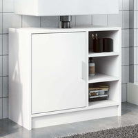 Mobile Lavabo-Armadietto da bagno Bianco 63x29x55 cm in Truciolato 294146