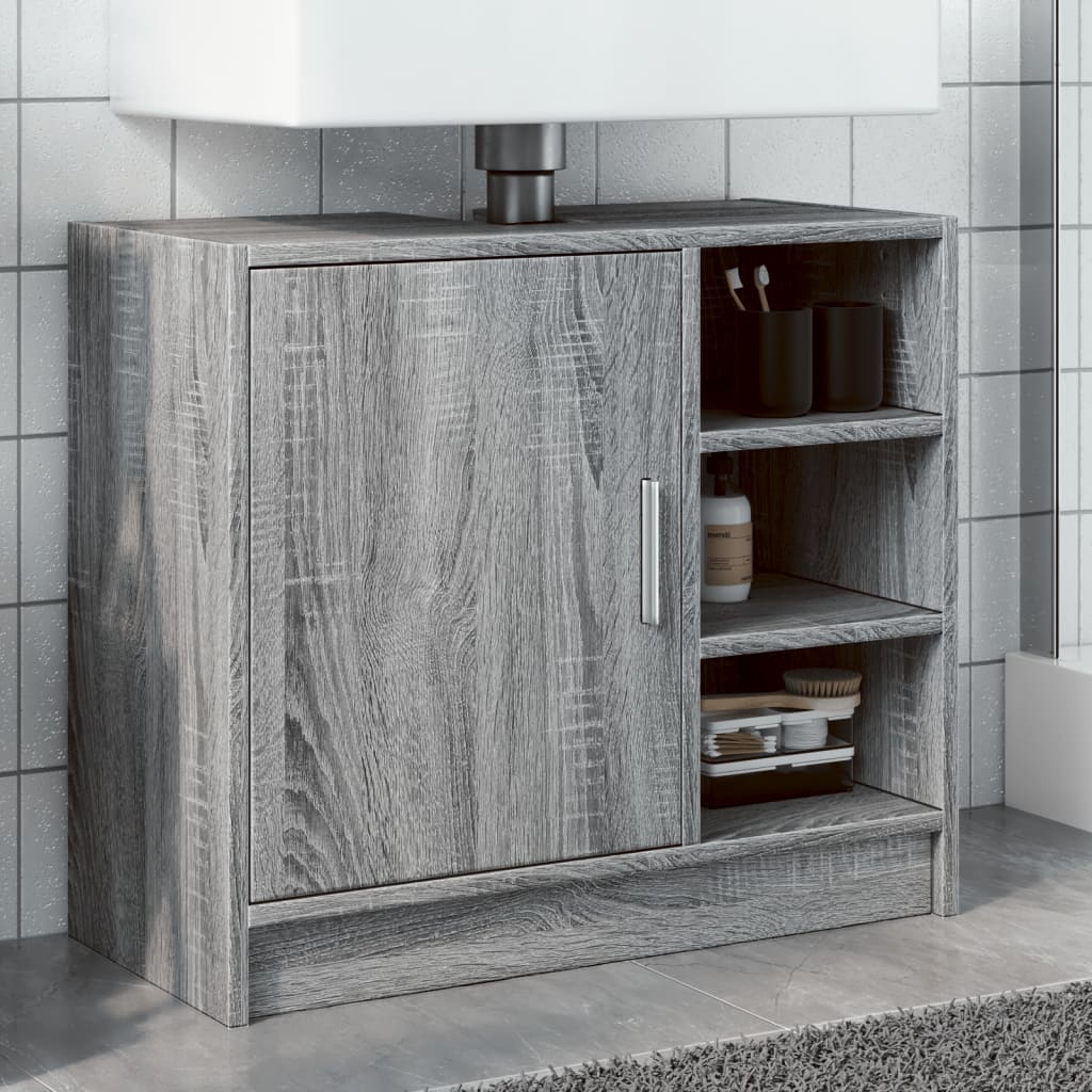 Mobile Lavabo Grigio Sonoma 63x29x55 cm in Legno Multistrato 848134