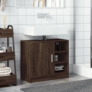 vidaXL Mobile Lavabo Rovere Fumo 63x29x55 cm in Truciolare