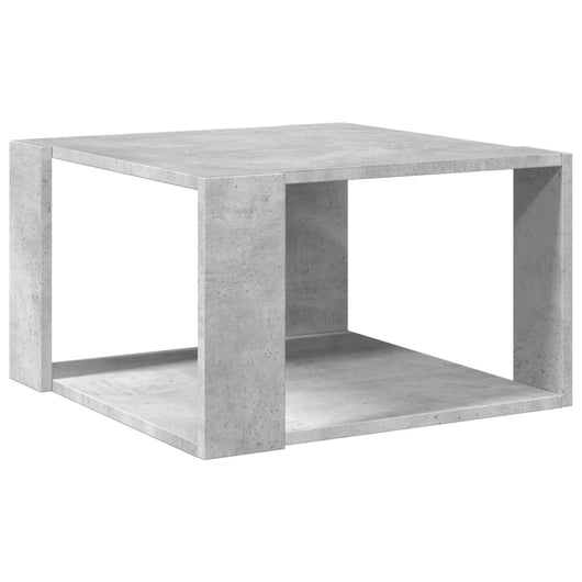 Tavolino Salotto-Tavolino da Soggiorno Grigio Cemento 51,5x51,5x30 Legno Multistrato