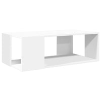 Tavolino da Salotto Bianco 89,5x48x30 cm in Legno Multistrato