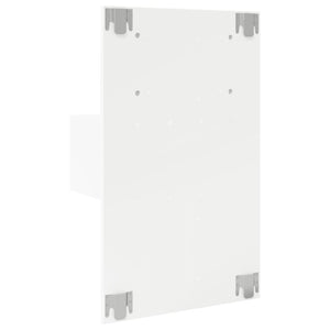 Comodino a Parete con Luci LED-Tavolino da notte sospeso Bianco 195364