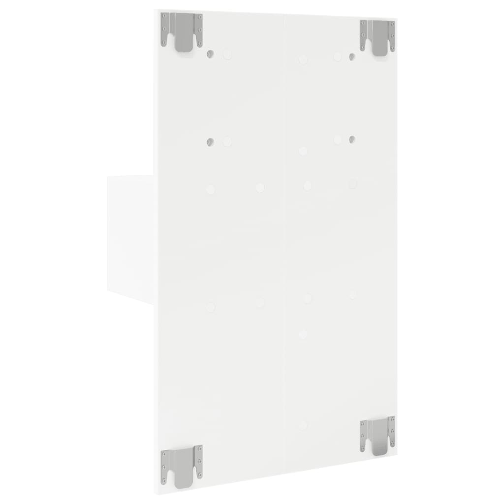 vidaXL Comodino a Parete con Luci LED Bianco