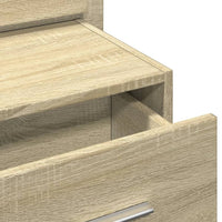 Comodino a Parete con Luci LED-Tavolino da notte sospeso Rovere Sonoma 463170