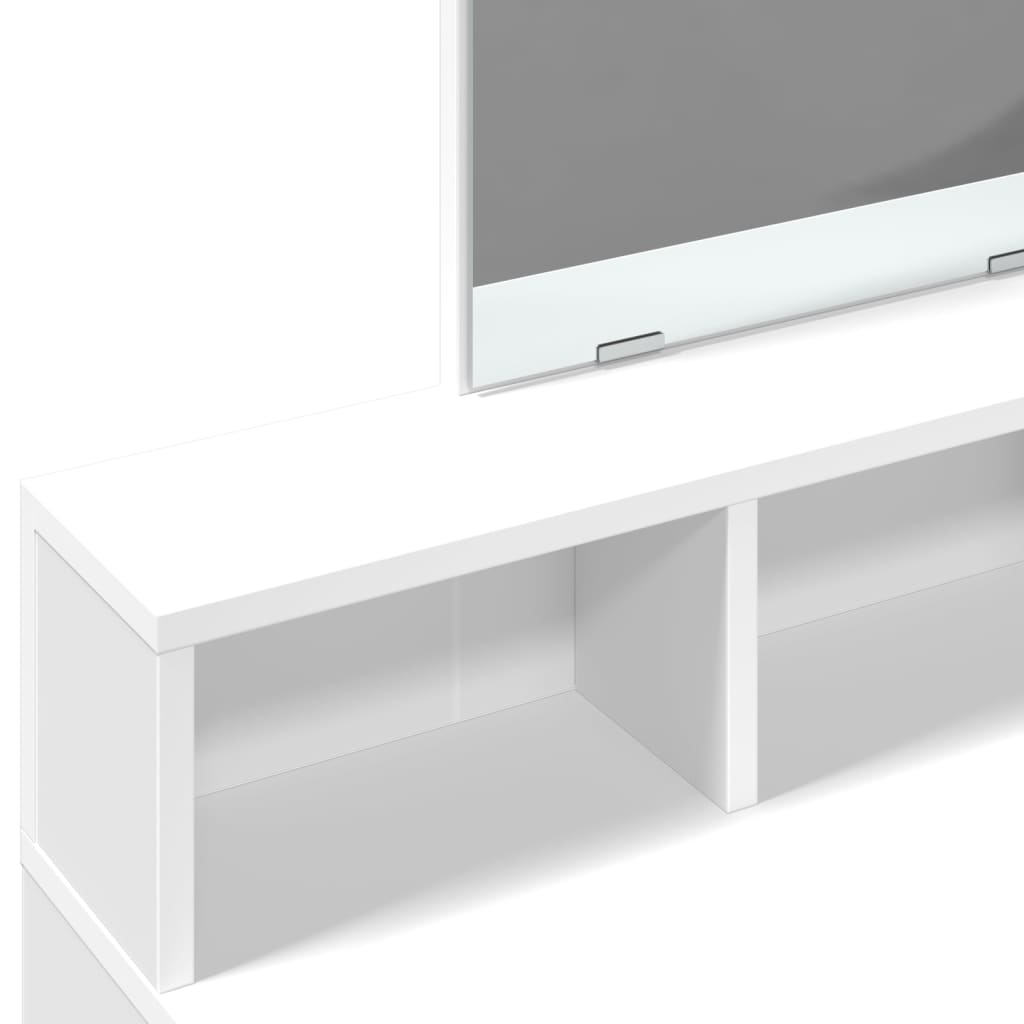 Toeletta con Specchio Bianco 80x41x144,5 cm