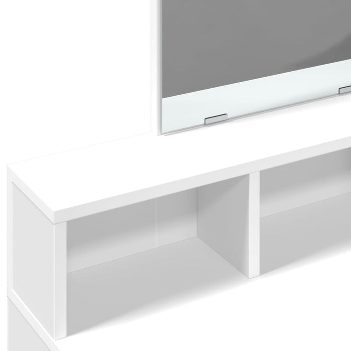 Toeletta con Specchio Bianco 80x41x144,5 cm