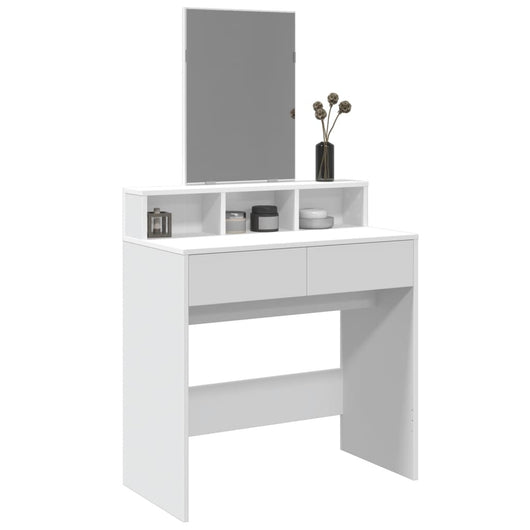 Toeletta con Specchio Bianco 80x41x144,5 cm 848171
