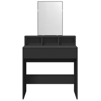 Toeletta con Specchio Nero 80x41x144,5 cm