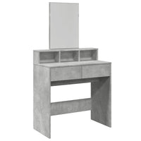 Toeletta con Specchio-Tavolo da Vanit¨¤ Grigio Cemento 80x41x144,5 cm