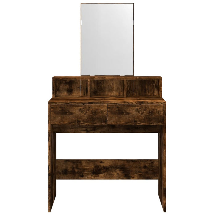 Toeletta con Specchio Rovere Fumo 80x41x144,5 cm 848175