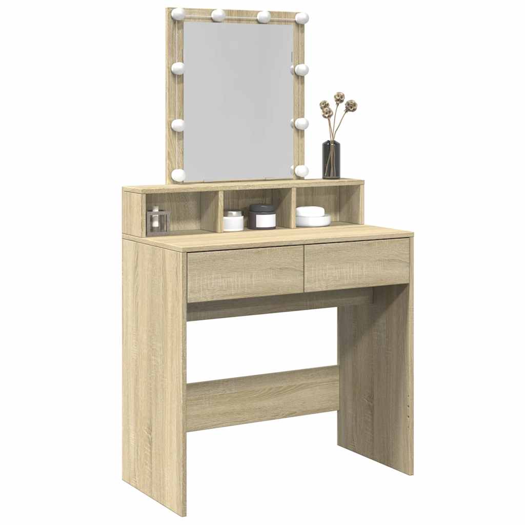 Toeletta con LED Rovere Sonoma 80x41x144,5 cm 848180