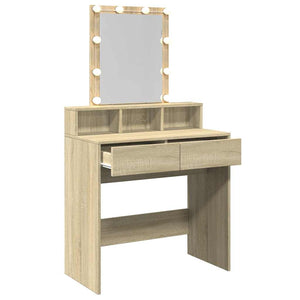 vidaXL Toeletta con LED Rovere Sonoma 80x41x144,5 cm