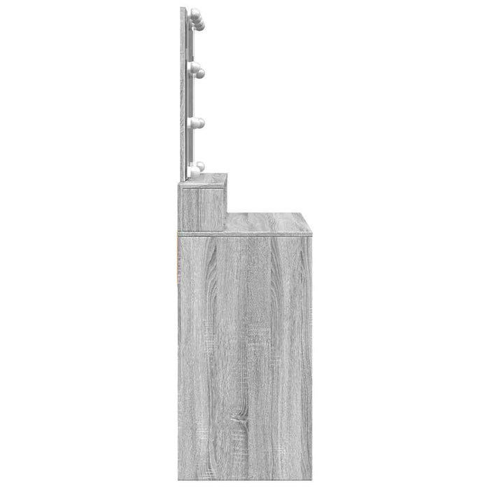 vidaXL Toeletta con LED Grigio Sonoma 80x41x144,5 cm