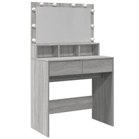 Toeletta con LED Grigio Sonoma 80x41x134,5 cm