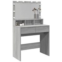 Toeletta con LED Grigio Sonoma 80x41x134,5 cm
