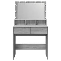 Toeletta con LED Grigio Sonoma 80x41x134,5 cm