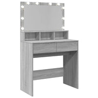 Toeletta con LED Grigio Sonoma 80x41x134,5 cm