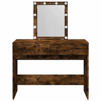 vidaXL Toeletta con LED Rovere Fumo 100x40x130 cm